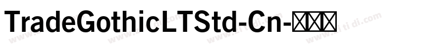 TradeGothicLTStd-Cn字体转换