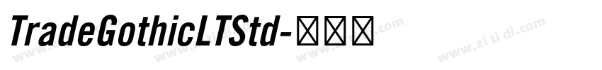 TradeGothicLTStd字体转换