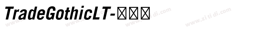TradeGothicLT字体转换
