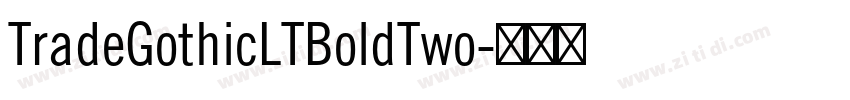 TradeGothicLTBoldTwo字体转换