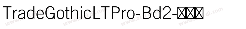 TradeGothicLTPro-Bd2字体转换