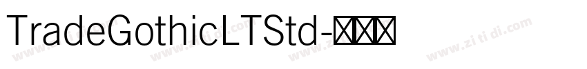 TradeGothicLTStd字体转换