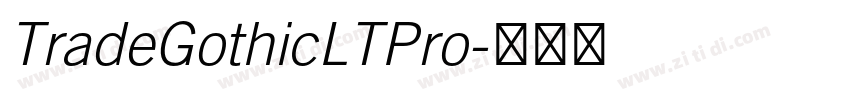 TradeGothicLTPro字体转换