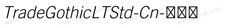 TradeGothicLTStd-Cn字体转换