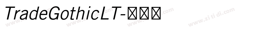 TradeGothicLT字体转换