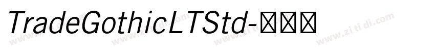 TradeGothicLTStd字体转换