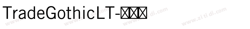 TradeGothicLT字体转换