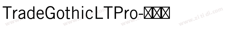 TradeGothicLTPro字体转换