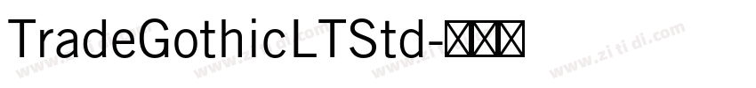 TradeGothicLTStd字体转换