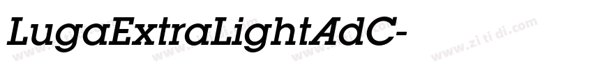 LugaExtraLightAdC字体转换