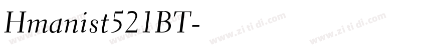 Hmanist521BT字体转换