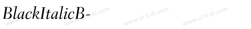 BlackItalicB字体转换