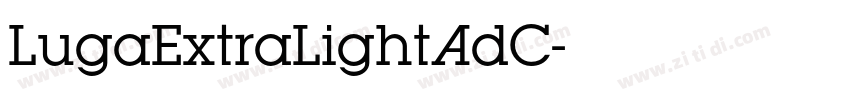 LugaExtraLightAdC字体转换