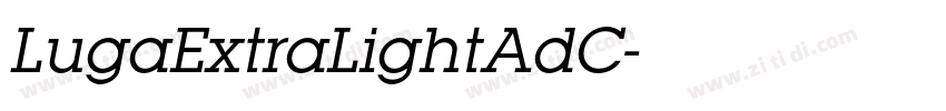 LugaExtraLightAdC字体转换