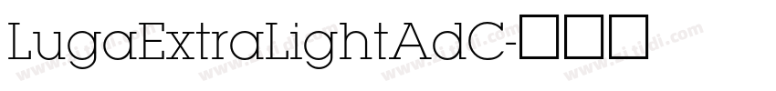 LugaExtraLightAdC字体转换