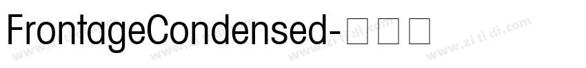 FrontageCondensed字体转换
