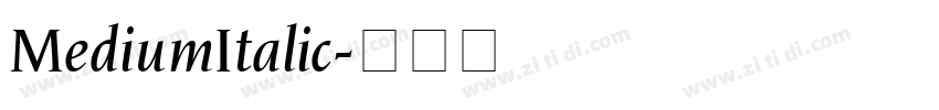 MediumItalic字体转换