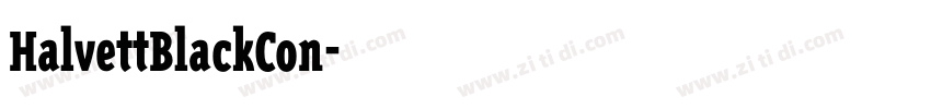 HalvettBlackCon字体转换
