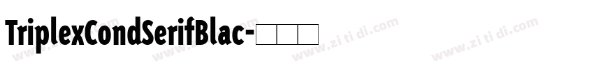 TriplexCondSerifBlac字体转换 TriplexCondSerifBlac字体转换
