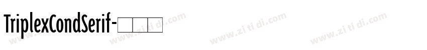 TriplexCondSerif字体转换