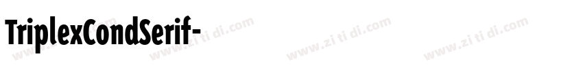 TriplexCondSerif字体转换