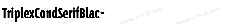 TriplexCondSerifBlac字体转换 TriplexCondSerifBlac字体转换