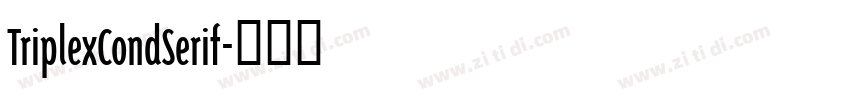 TriplexCondSerif字体转换