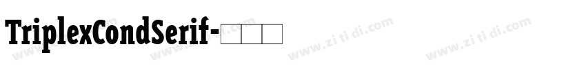 TriplexCondSerif字体转换