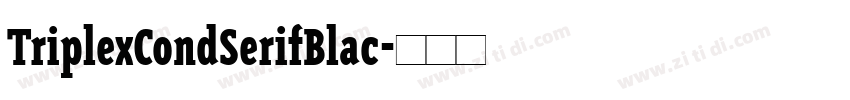 TriplexCondSerifBlac字体转换 TriplexCondSerifBlac字体转换