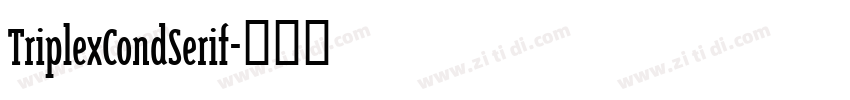 TriplexCondSerif字体转换