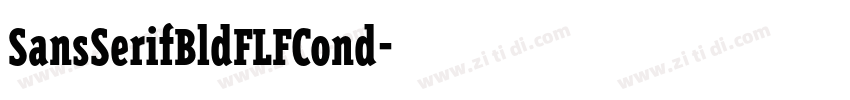 SansSerifBldFLFCond字体转换