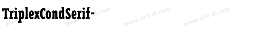 TriplexCondSerif字体转换