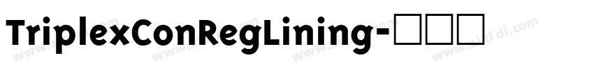 TriplexConRegLining字体转换