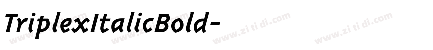 TriplexItalicBold字体转换