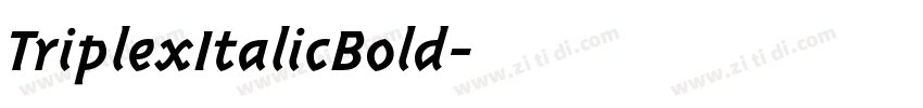 TriplexItalicBold字体转换
