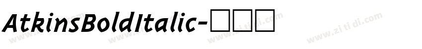 AtkinsBoldItalic字体转换
