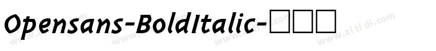 Opensans-BoldItalic字体转换
