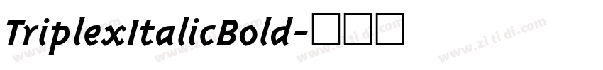 TriplexItalicBold字体转换