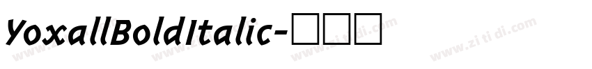 YoxallBoldItalic字体转换