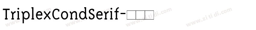TriplexCondSerif字体转换