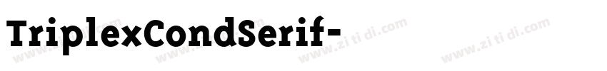 TriplexCondSerif字体转换