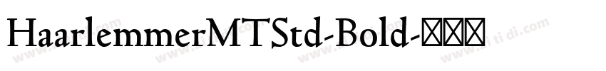 HaarlemmerMTStd-Bold字体转换