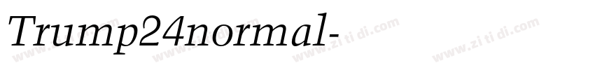 Trump24normal字体转换