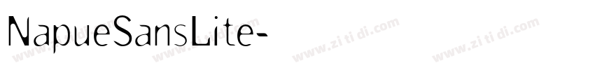 NapueSansLite字体转换