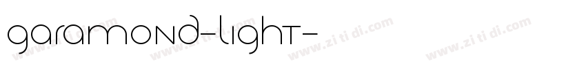 Garamond-light字体转换