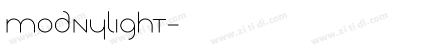 ModnyLight字体转换 ModnyLight字体转换