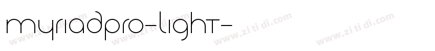Myriadpro-light字体转换