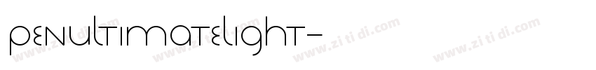 PenultimateLight字体转换 PenultimateLight字体转换