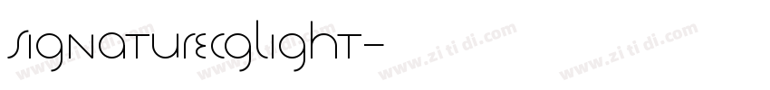 SignatureCGLight字体转换