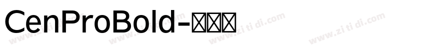 CenProBold字体转换
